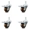 Service Caster 3 Inch High Temp Phenolic Swivel 12mm Stem Caster Set with Total Lock Brake SCC-TSTTL20S314-PHRHT-M1215-4 - alternate 2